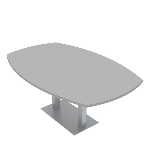 45 in W, 84 in L, 29 in H, Engineered Wood Top, Grey